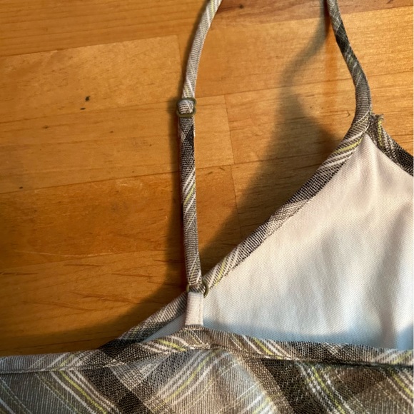 Kensie Summer Dress with Straps. Fully Lined. Green Plaid. XL. - Picture 4 of 9